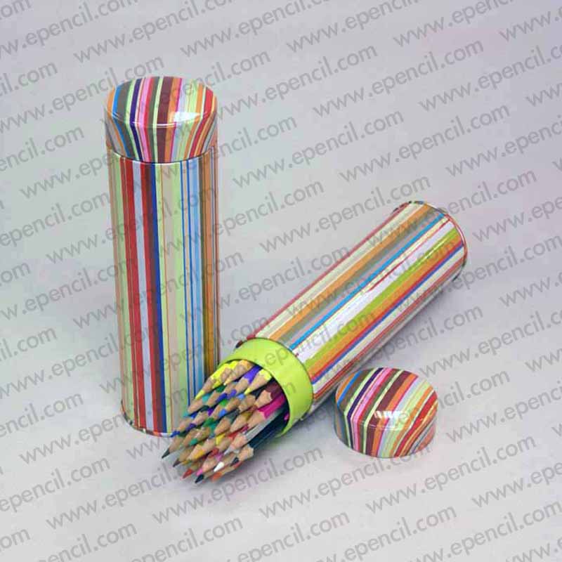 14) 36pcs Colour Pencil in Tin Drum