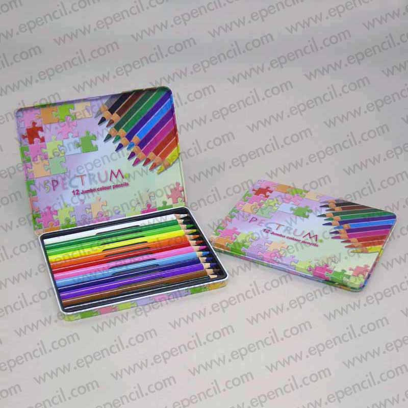 18) 12pcs Jumbo Colour Pencil in Tin Box