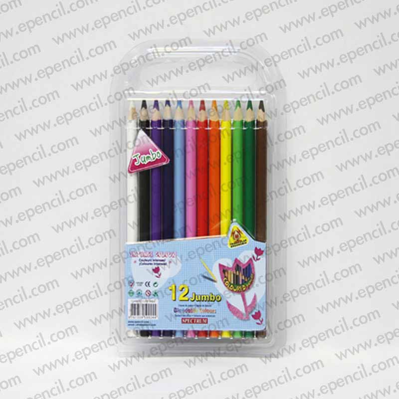 25) 12pcs Jumbo Colour Pencil in Clamshell