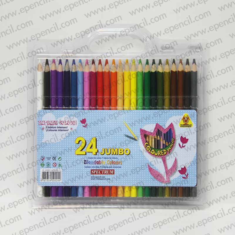 26) 24pcs Jumbo Colour Pencil in Clamshell