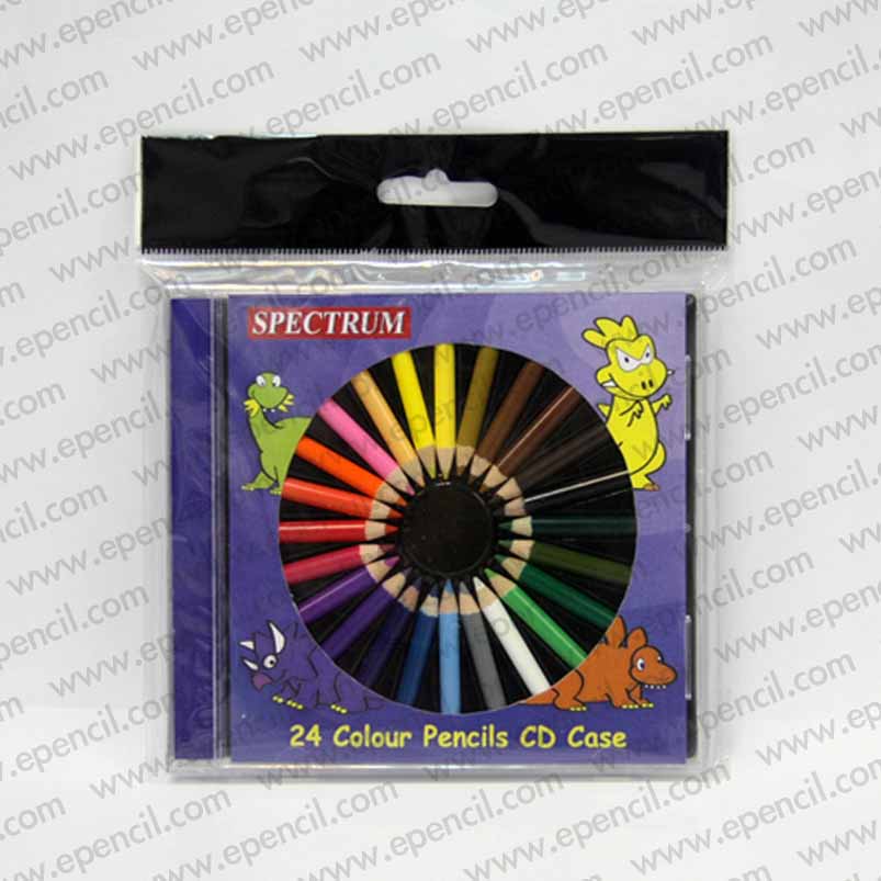 33) 24pcs Mini Colour Pencil in CD Case
