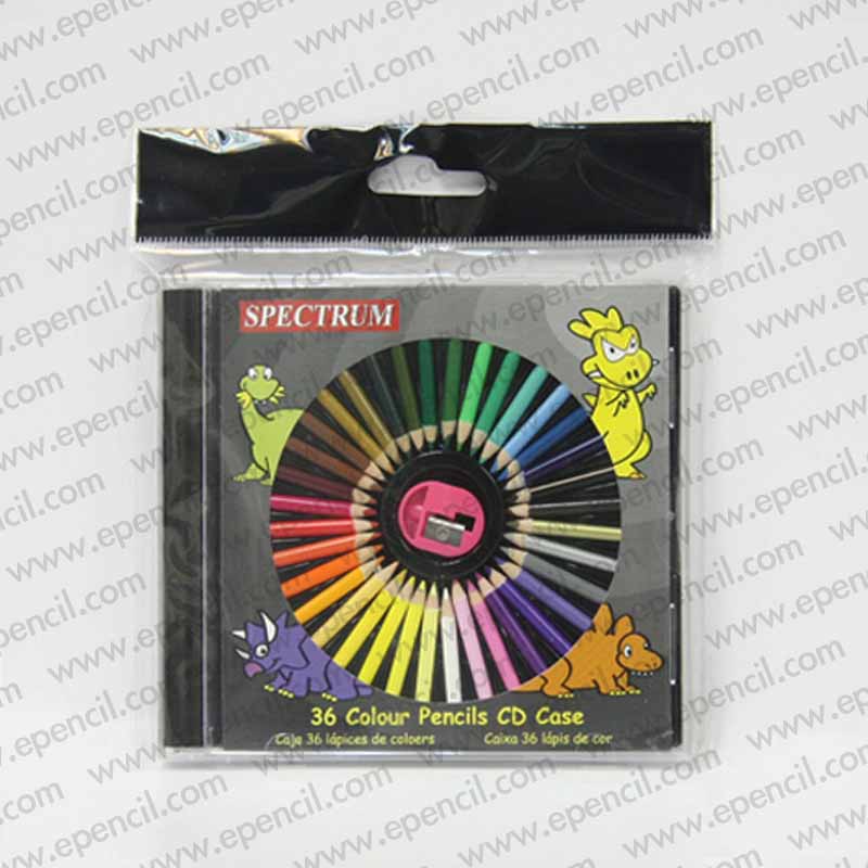 34) 36pcs Mini Colour Pencil in CD Case