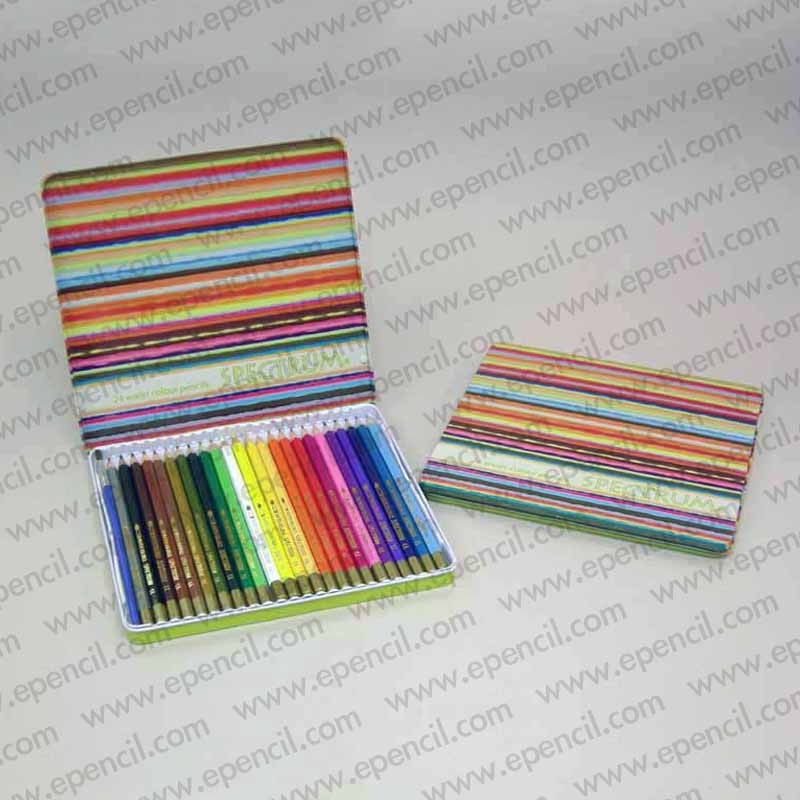 53) 24pcs Water Colour (Aqua) Pencil in Tin Box