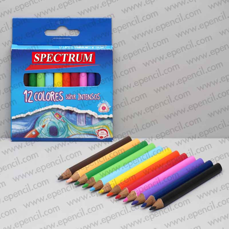 152) 12pcs Half Length Colour Pencil in Paper Box