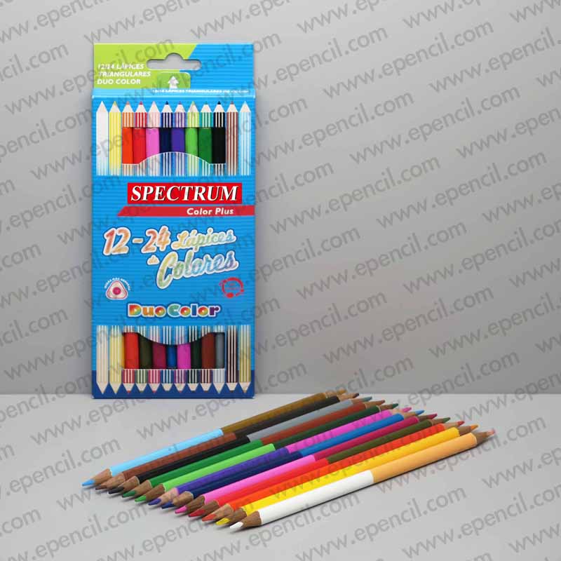155) 12pcs 24 Colour Pencil in Paper Box