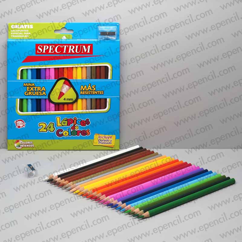 156) 24pcs Colour Pencil + Sharpener in Paper Box
