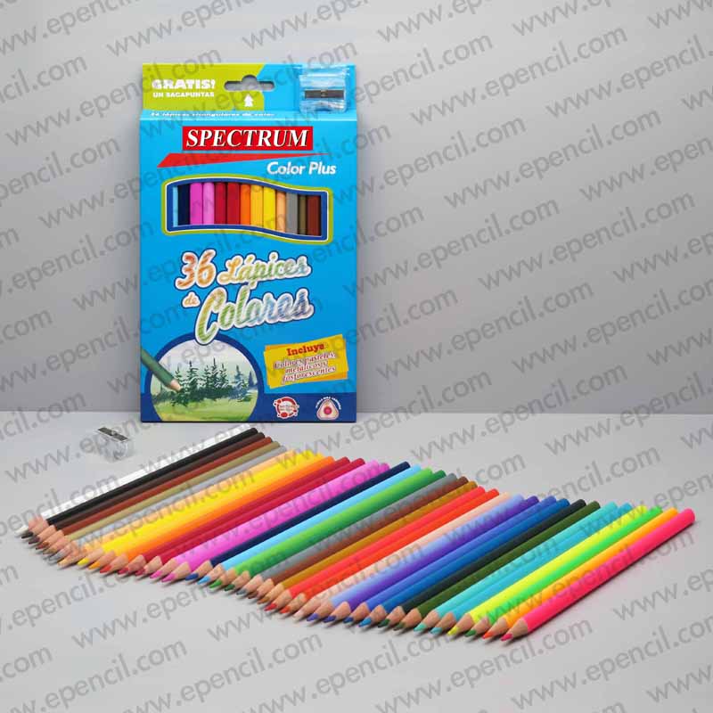 157) 36pcs Colour Pencil + Sharpener in Paper Box