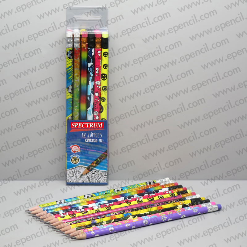 167) 12pcs School 2B Pencil with Eraser in PVC Box
